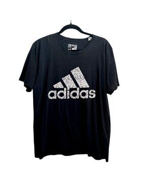 Adidas Mens Black The Go-To Tee L/G 100% Cotton Short Sleeve Casual T-Shirt